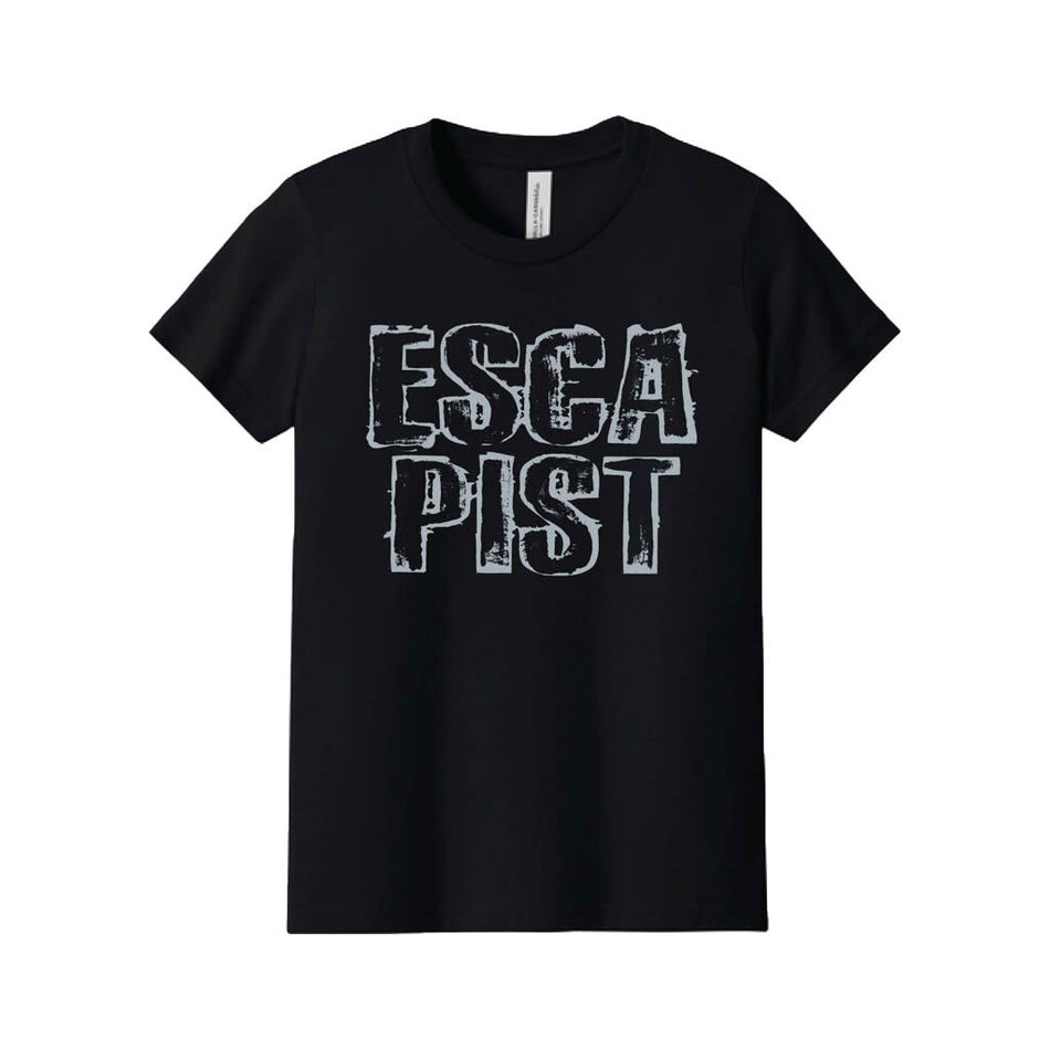 Escapist Outline Stacked Print Youth T-Shirt Black