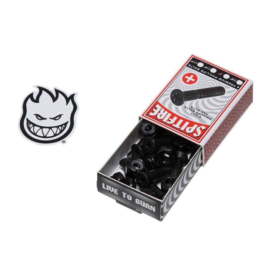 Spitfire Hardware Phillips 1 1/8" Black
