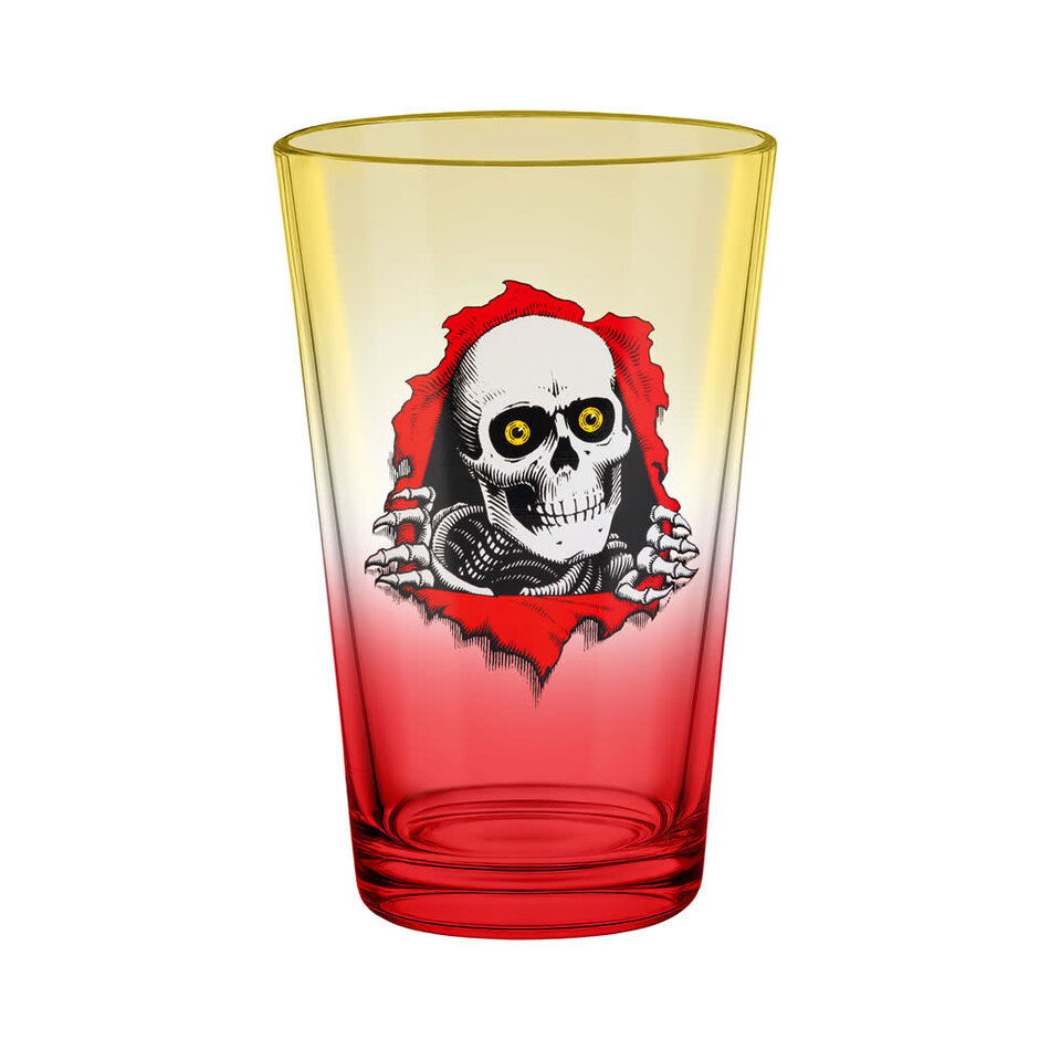 Powell Ripper Fade Pint Glass Red/Yellow