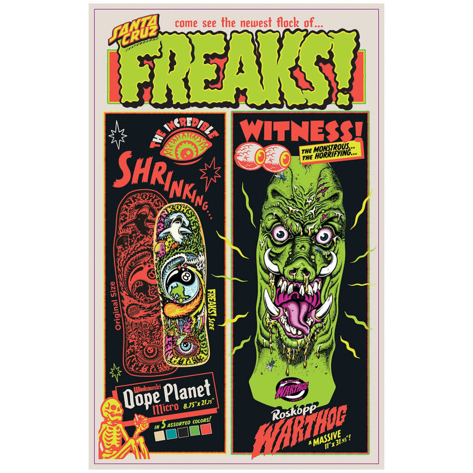 Santa Cruz Rob Roskopp Warthog Deck Neon Green Dip