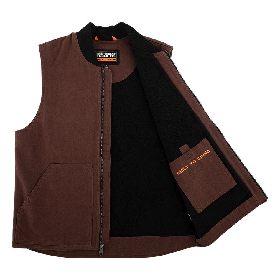 Independent Built To Grind Work Vest Chocolate
