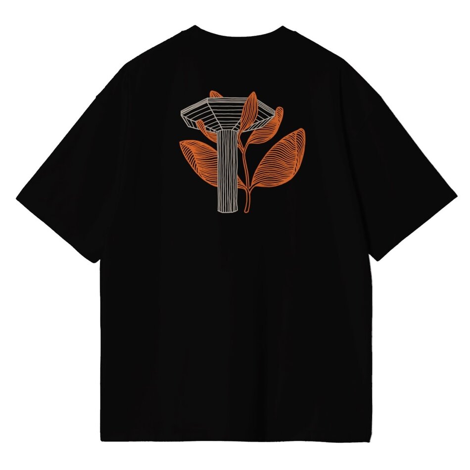 Magenta Pillar Baseline T-Shirt Black