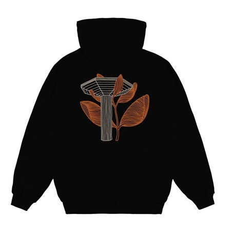 Magenta Pillar Baseline Hoodie Black