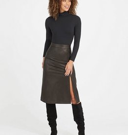 Spanx Leather like midi skirt 20321