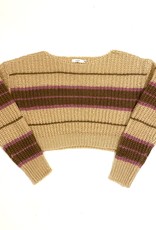 Lush striped crop sweater LT16189