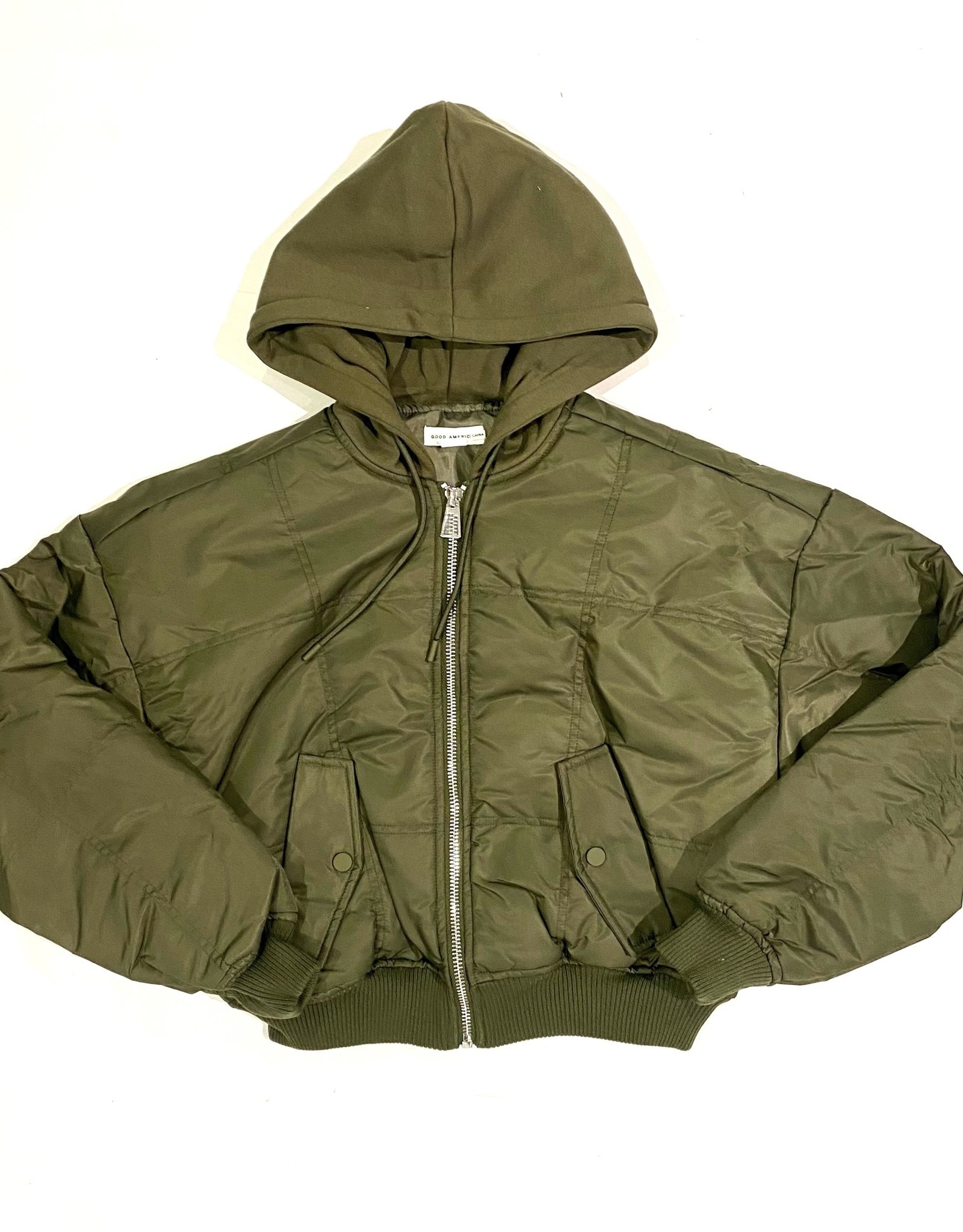 GA Cropped Puffer fleece  hoodie GP0826