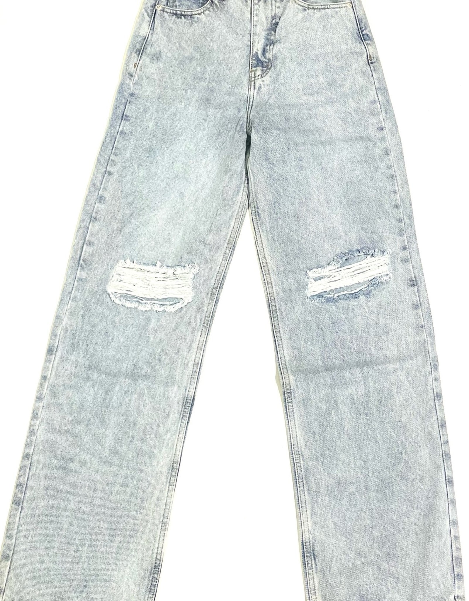 Urban Daizy Denim Distressed Wide Jean