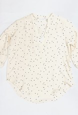 print vneck blouse T7131B