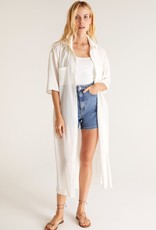 ZSupply Lina Button Up Duster - Pink Sky & White