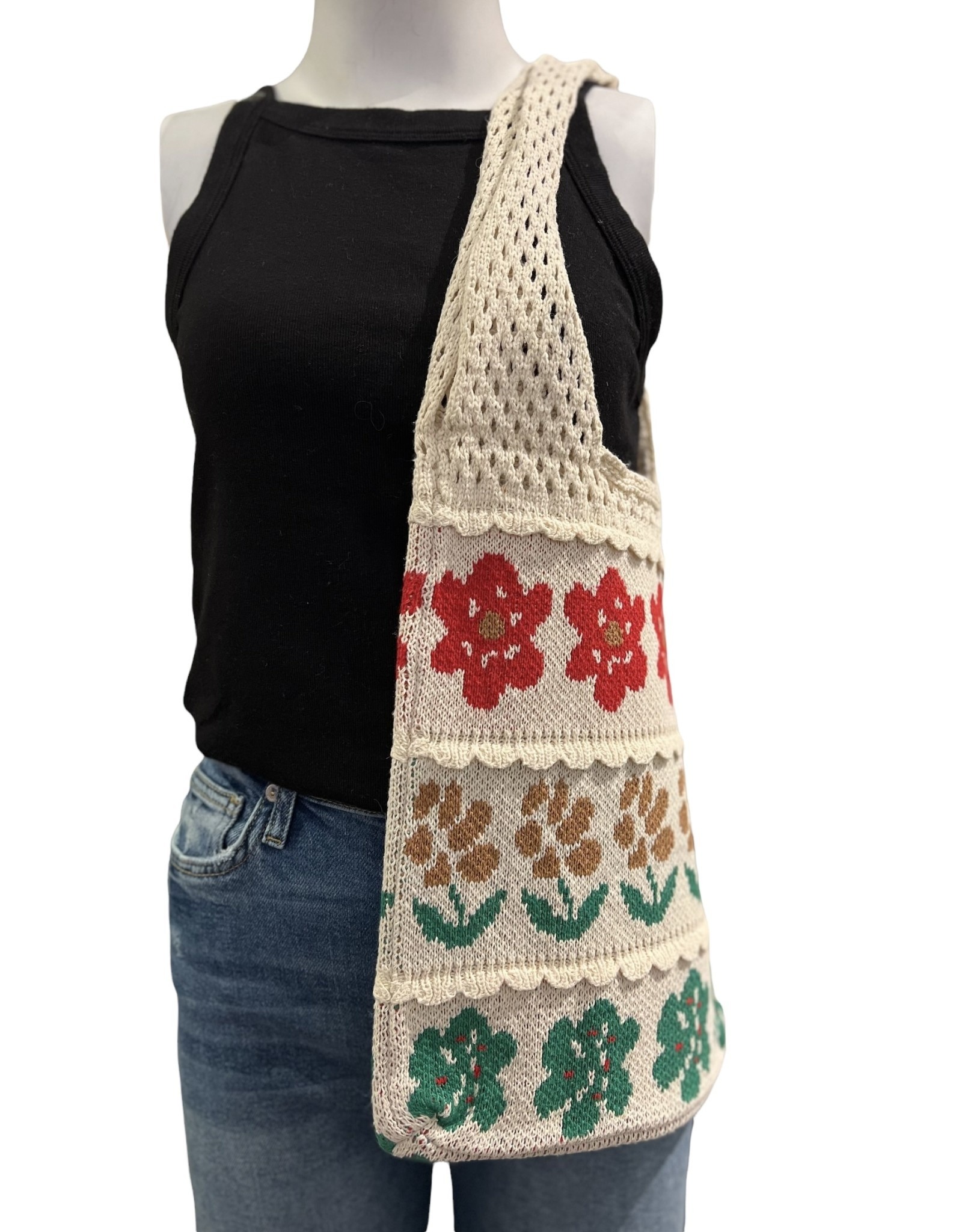 Urban Daizy Crochet Knit Slouch Tote