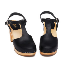 Swedish Hasbeens T-Strap Sky High Clogs