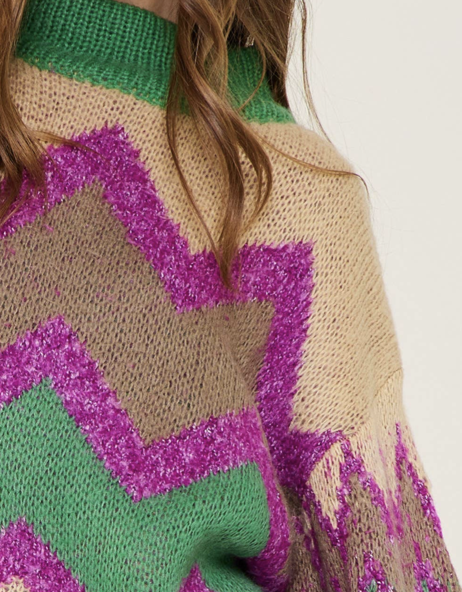 Zigzag Knit Sweater