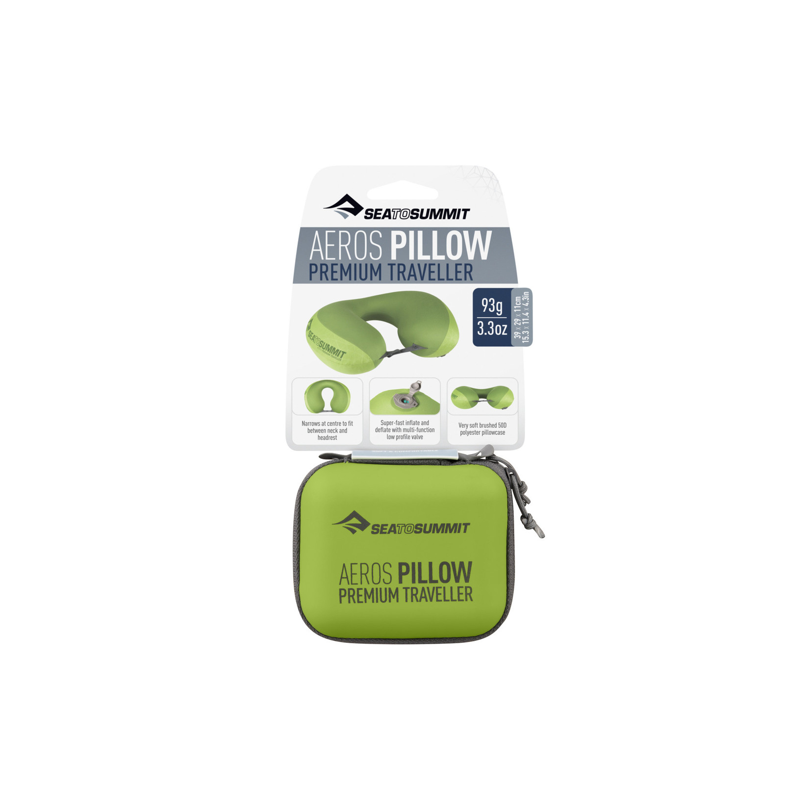 Sea to Summit Aeros Pillow Premium Traveller - Lime