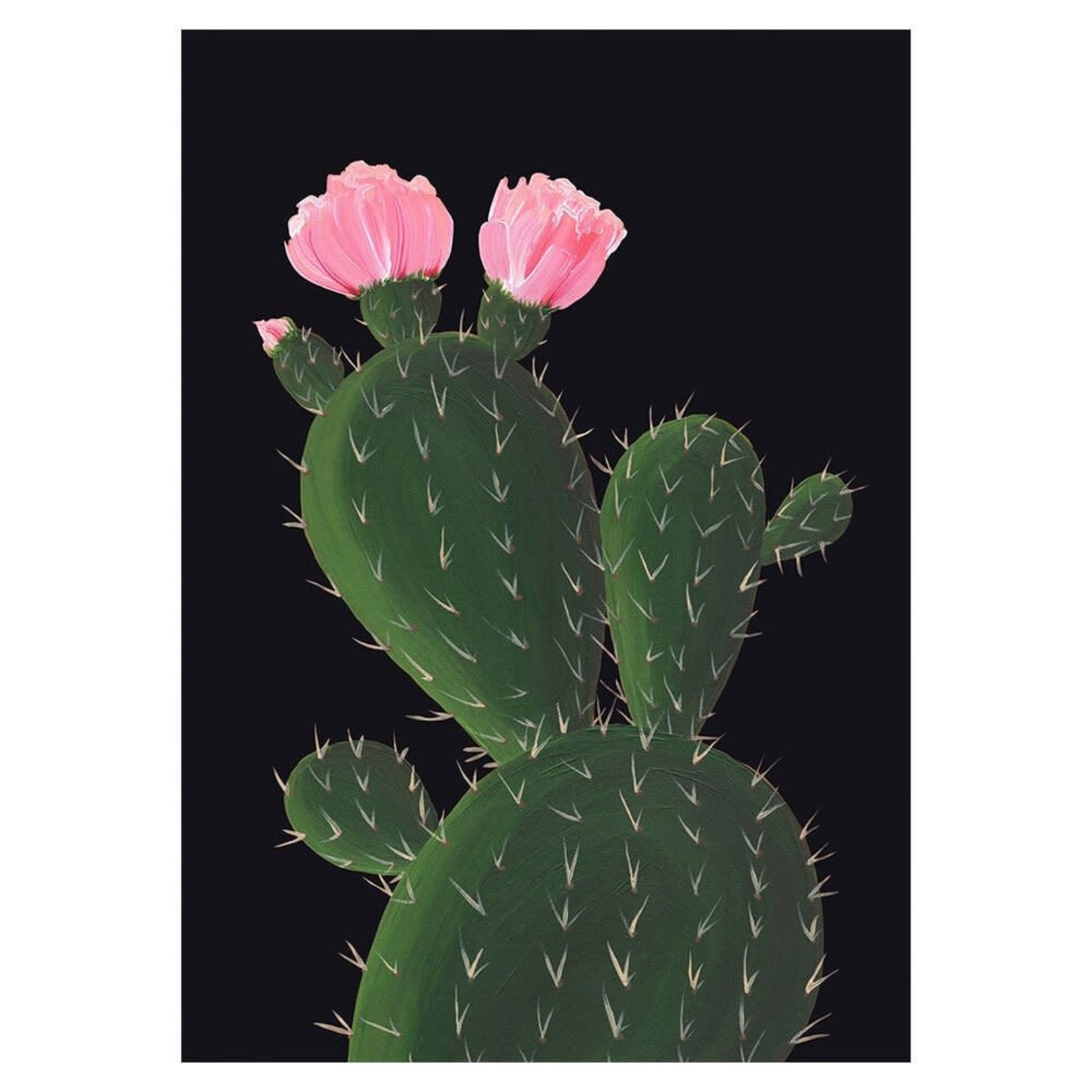 Stengun Drawings Carte de souhaits Stengun – Cactus on Black