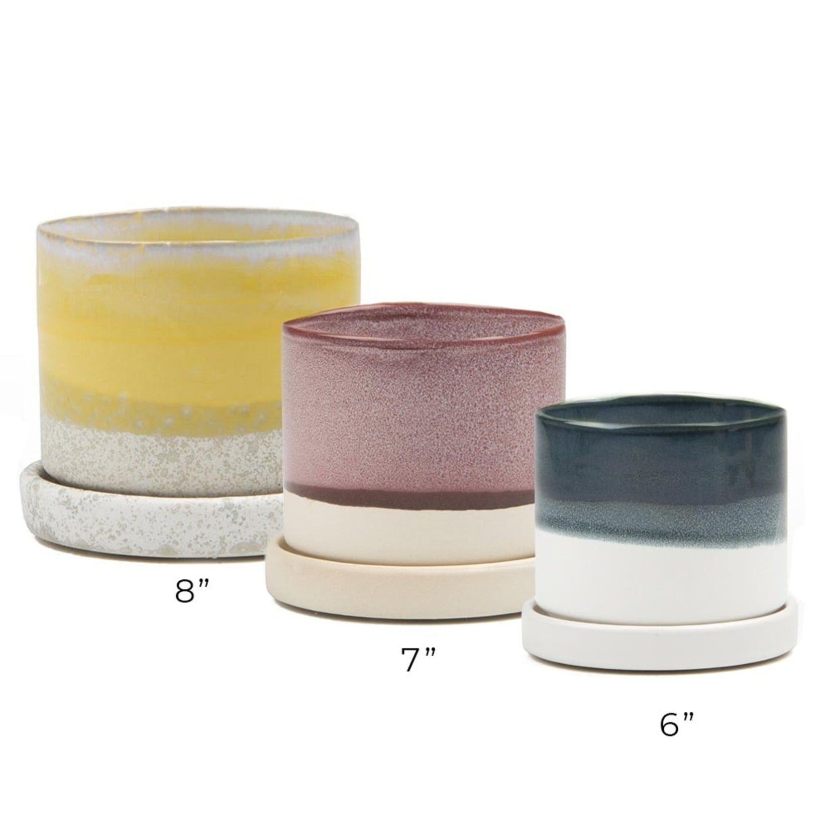 CHIVE Pot Minute avec soucoupe – 3, 5, 6, 7 et 8''