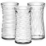 Clear Glass Rose Vase 4 x 8 in