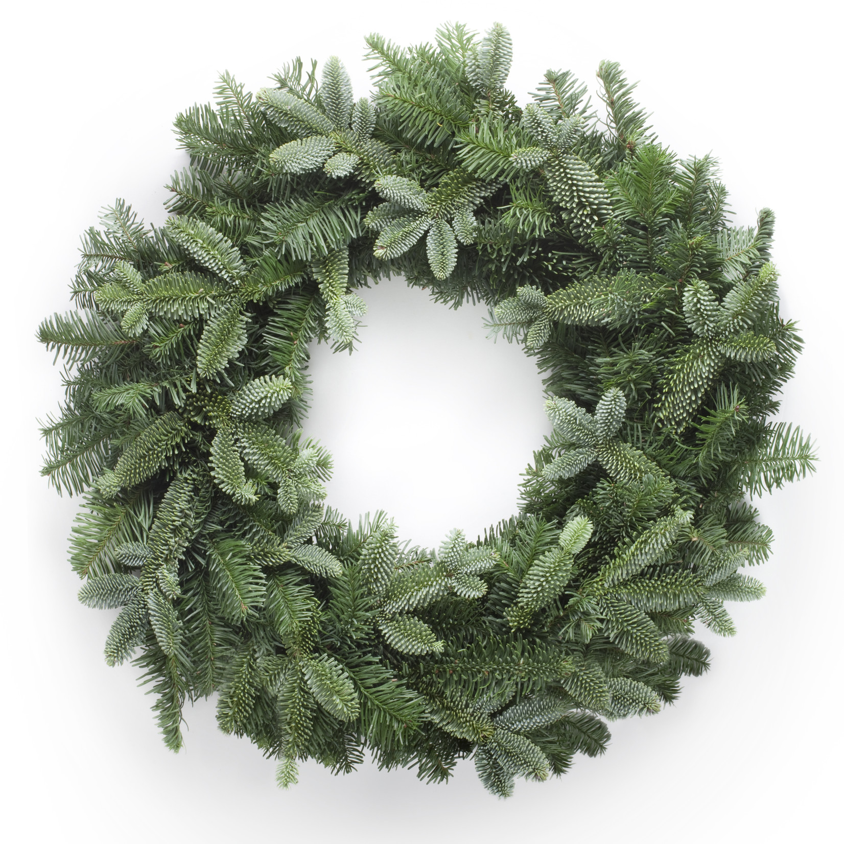 Natural Christmas Wreath with Locally Sourced Evergreen Branches – 12''