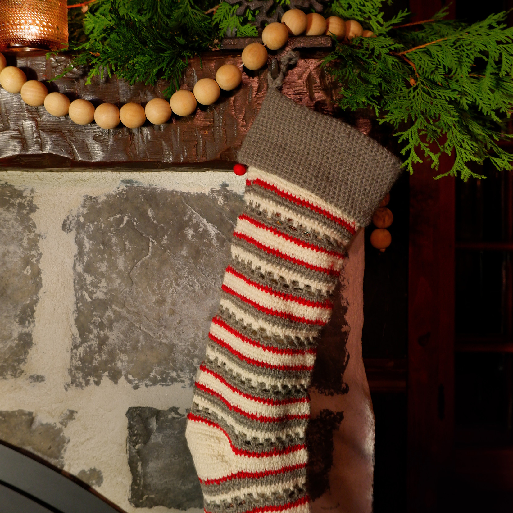 Stitch Decorative Christmas Stocking – 6 × 1 × 21''