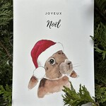 Carte - Joyeux Noël - Lapin