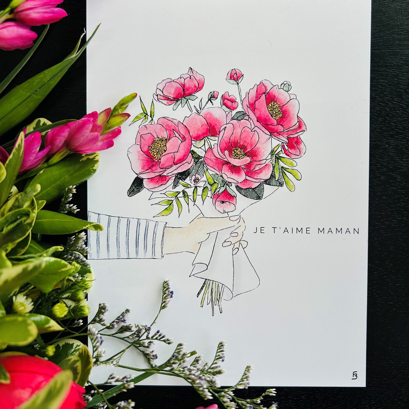 Carte Nini - Je t'aime maman