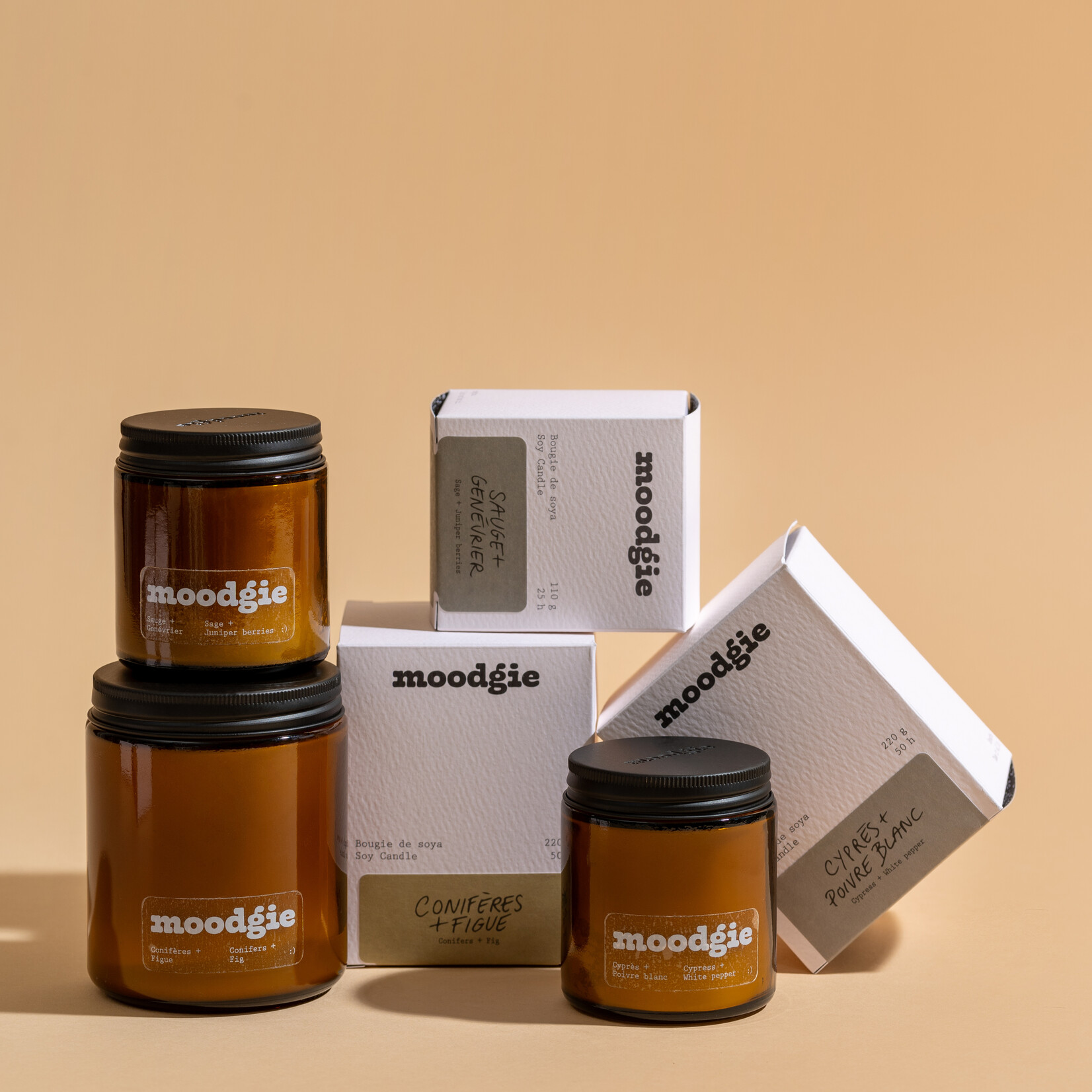 Moodgie Bougie parfumée Moodgie 220 g – Fabriquée à Montréal