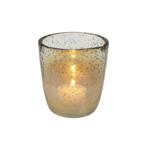 Indaba Votive verre à bulles - lustre doré - grand