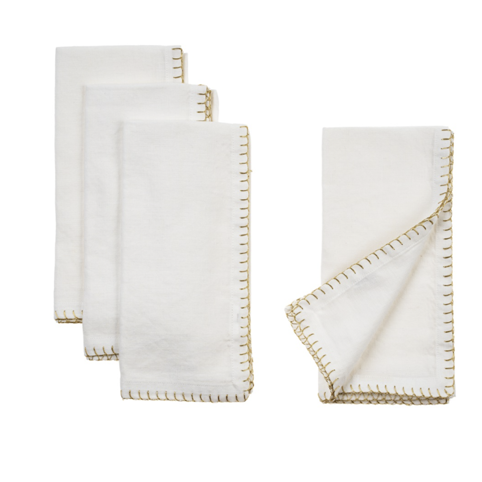 Indaba Serviette de table - point de feston doré