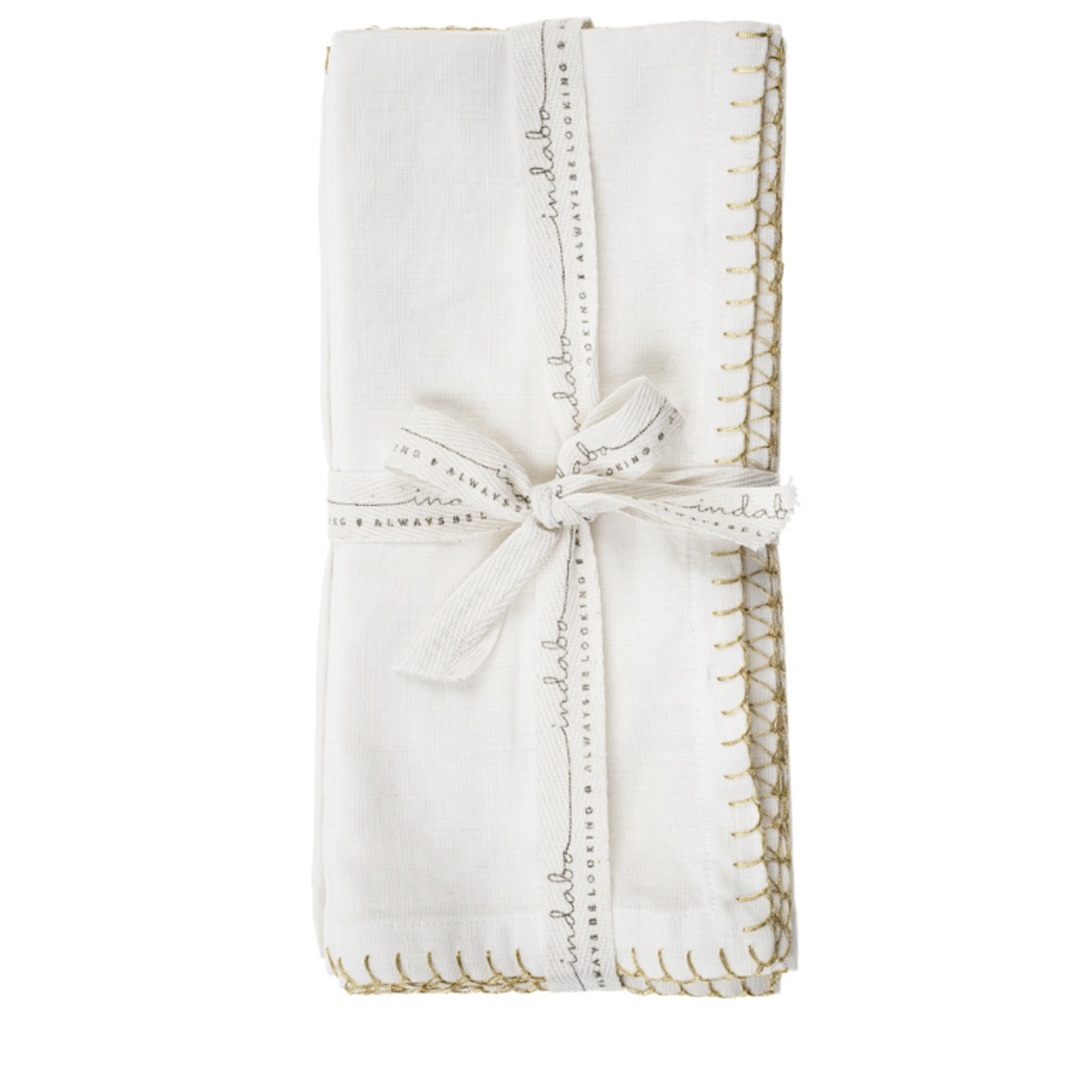 Indaba Serviette de table - point de feston doré
