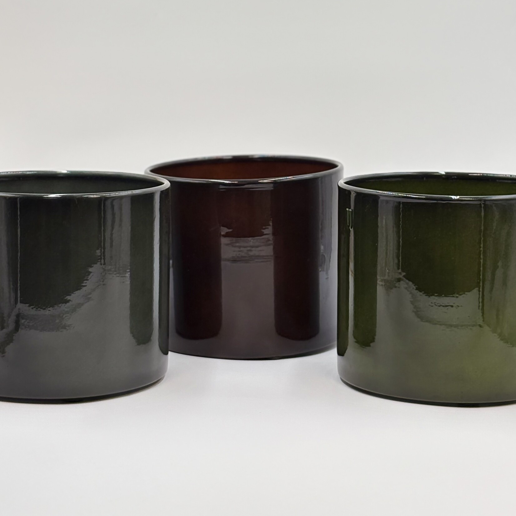 Pot cylindre Upcycle en métal recyclé – 8, 10,5 et 12''