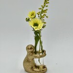 Chive - Vase Sloth doré pour bouture
