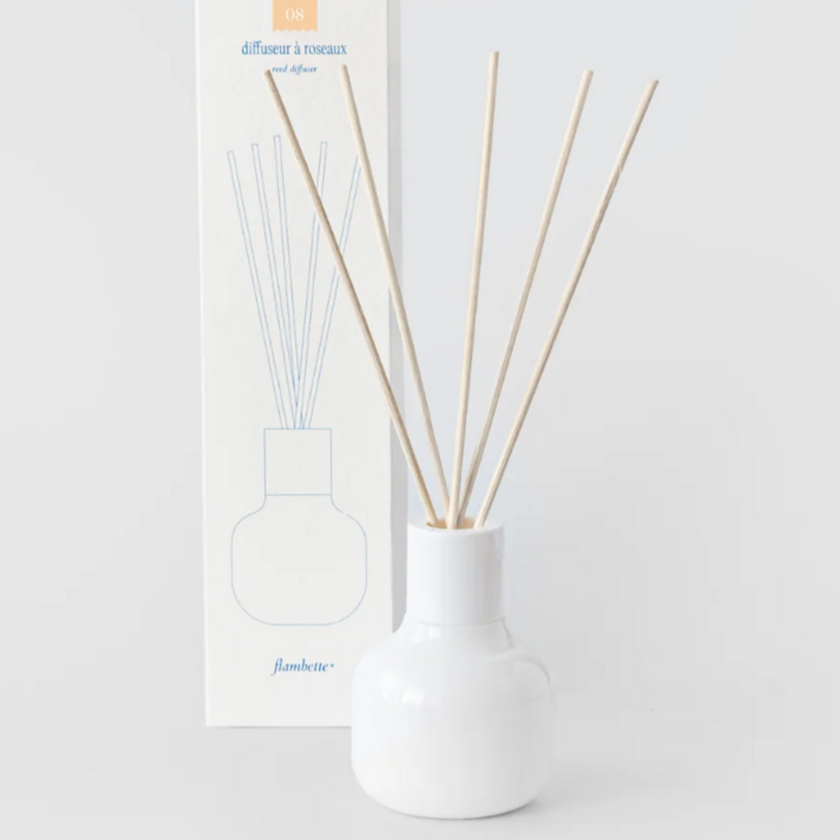 Diffuseur à roseaux parfumé Flambette – 4 oz et 8 oz