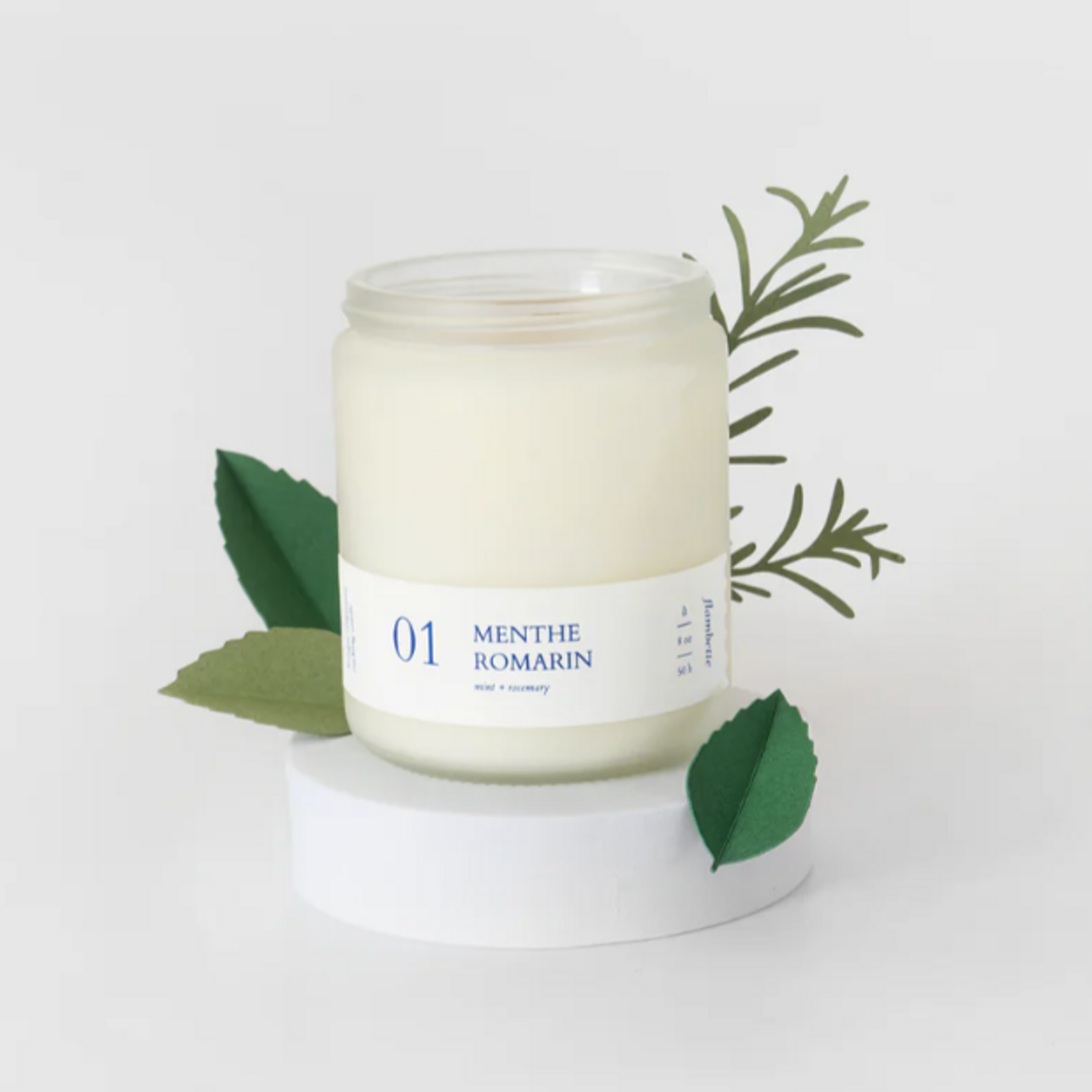 Bougie crépitante Flambette en cire de soya – 4 oz et 8 oz