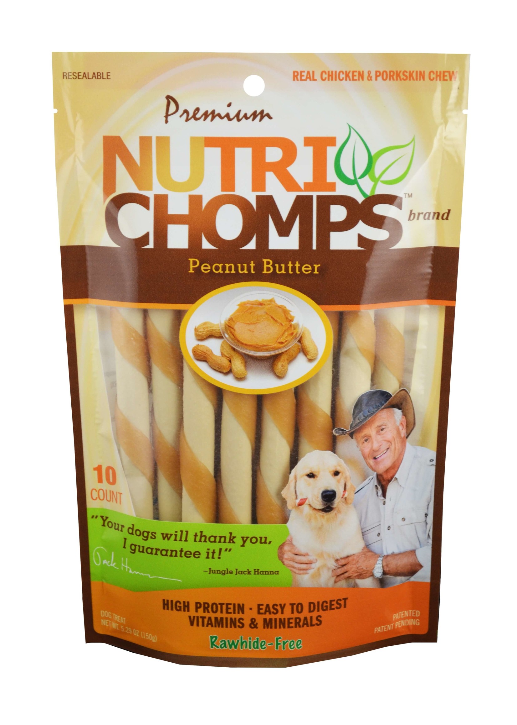 Nutri Chomps Nutri Chomps Peanut Butter Mini Twists 10 ct