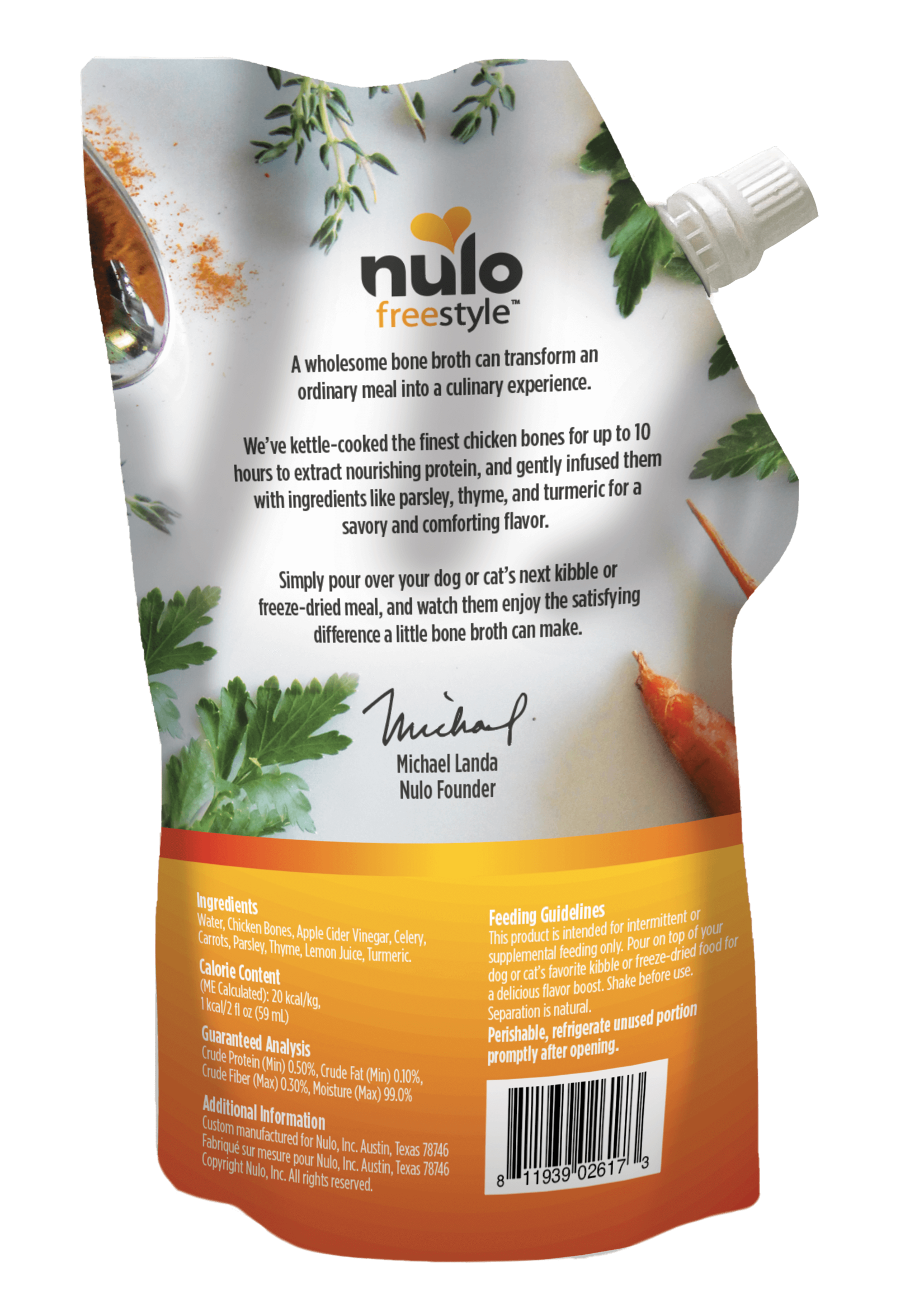 Nulo Nulo Freestyle Chicken Bone Broth, 20oz