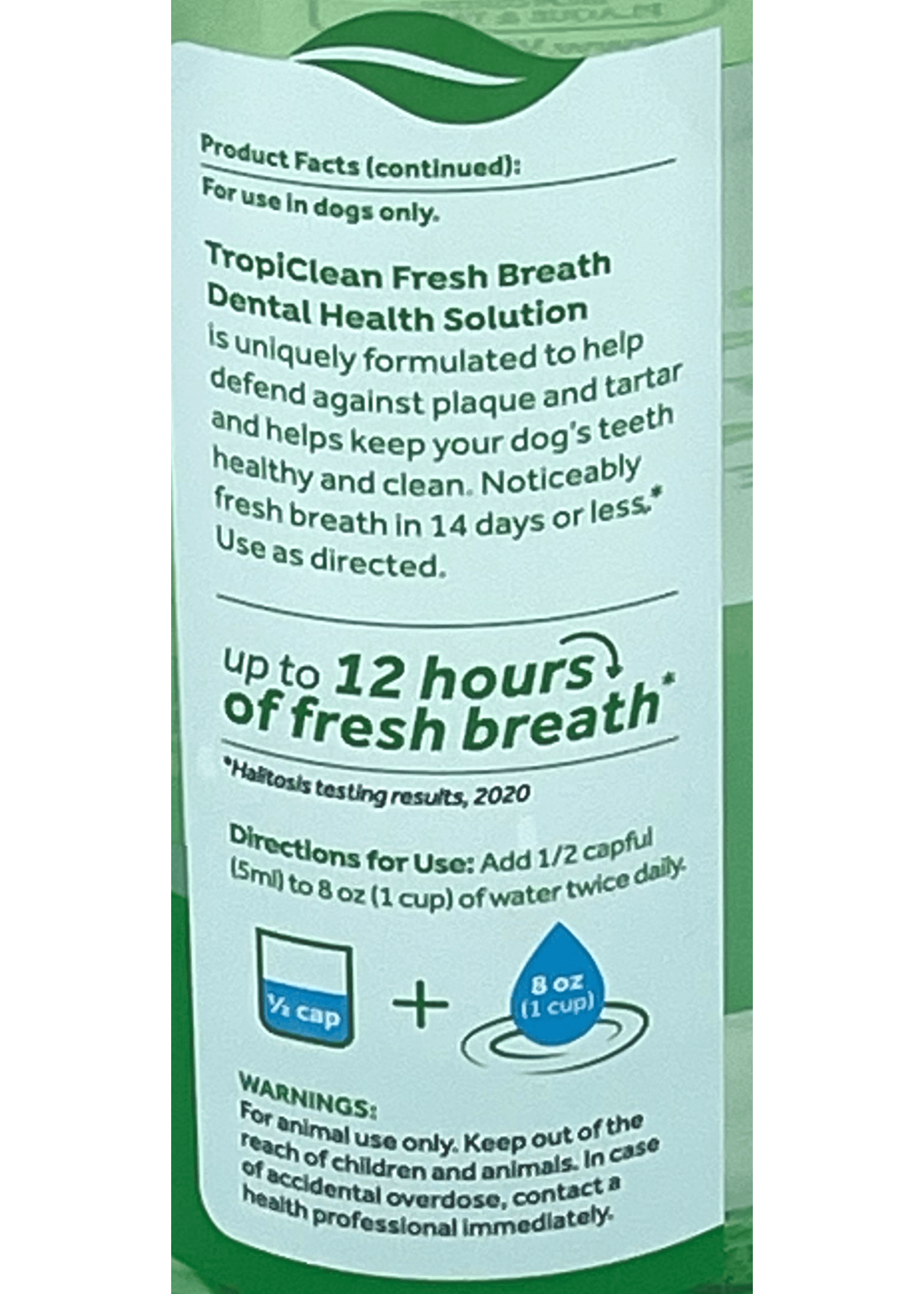 TropiClean Fresh Breath Dog Dental Health Solution
