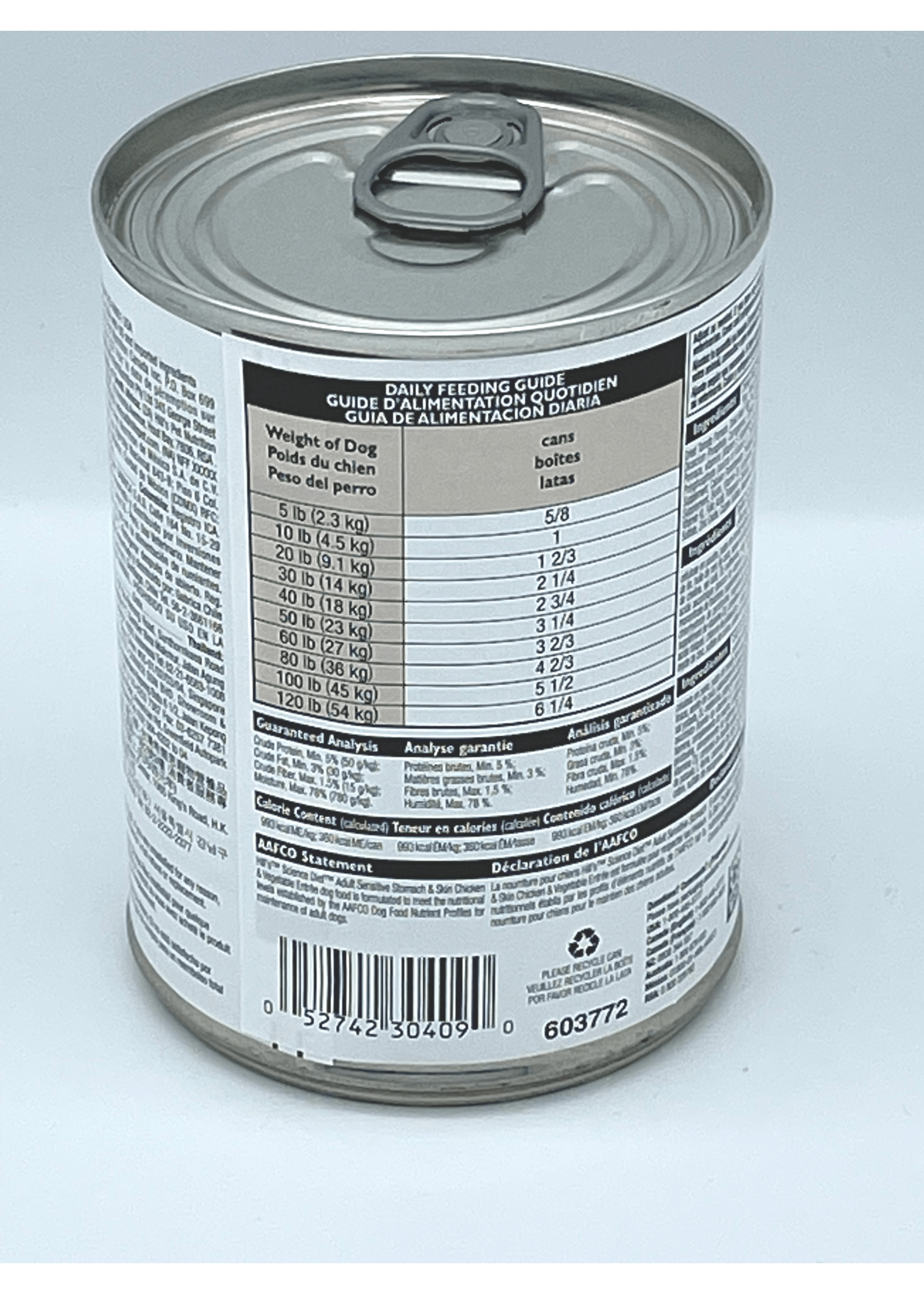 science diet nutritional information
