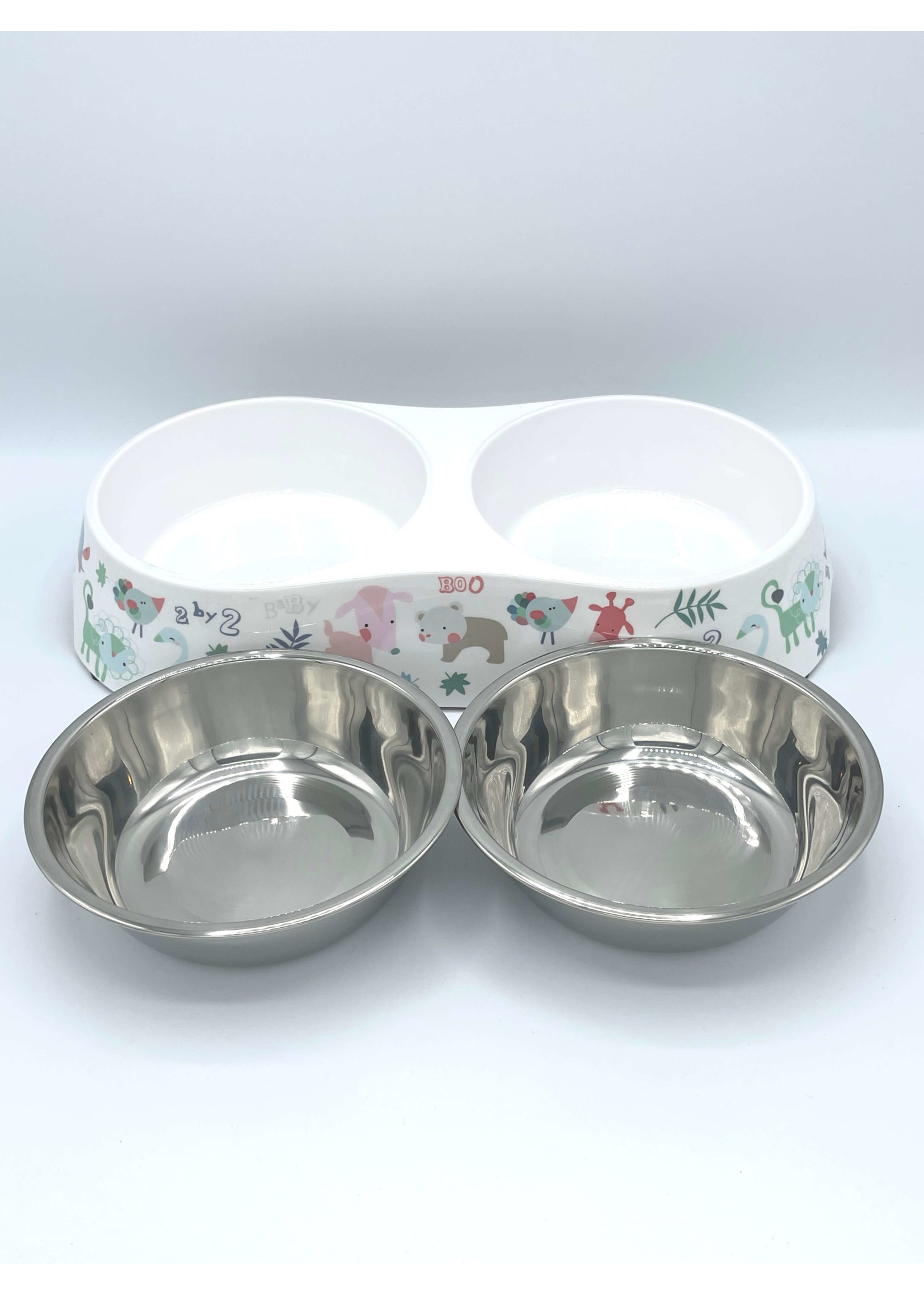 Stainless Steel 2 Bowl Designer Set