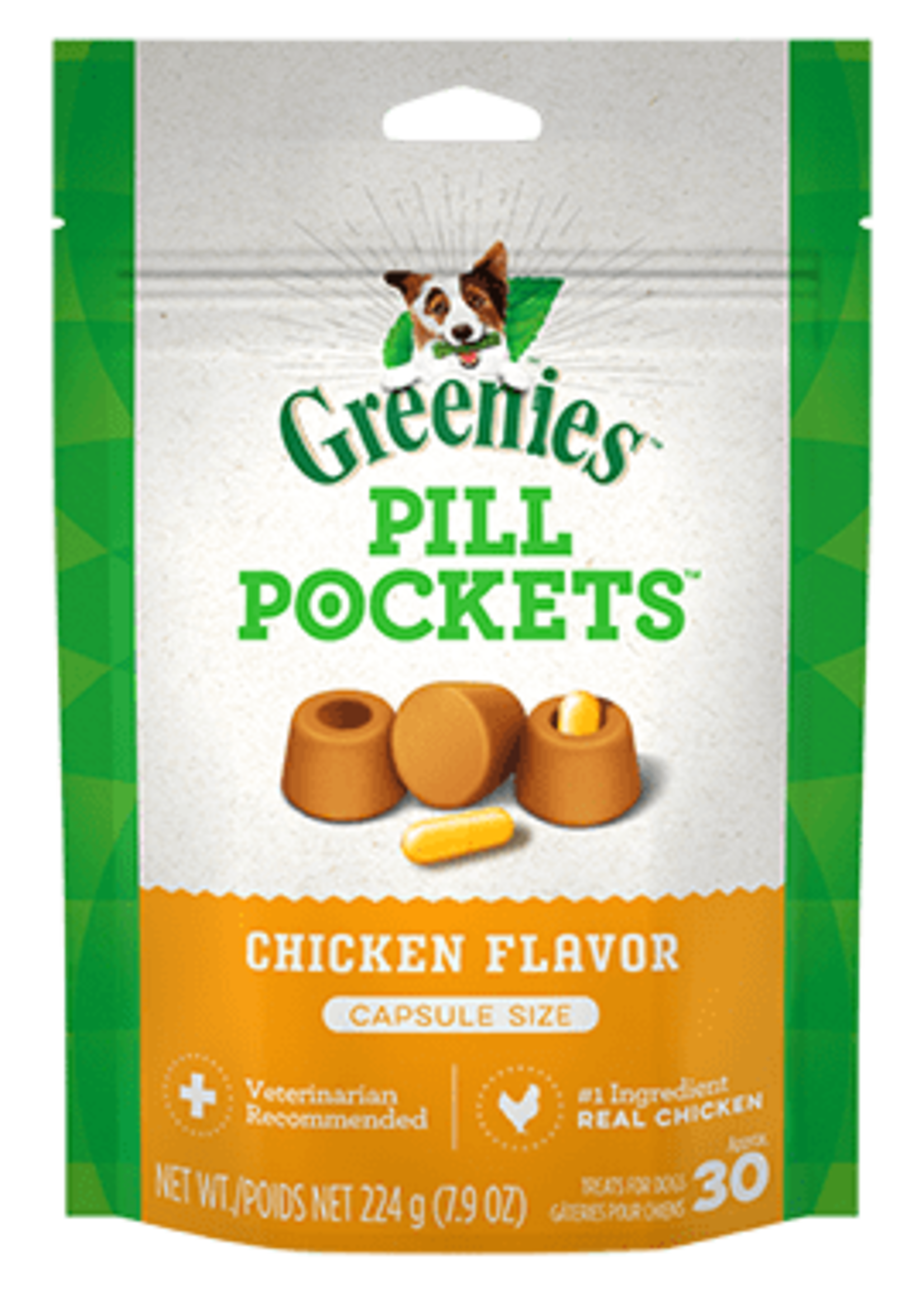 Greenies Greenies Pill Pockets Capsule Size, Chicken Flavor 7.9oz