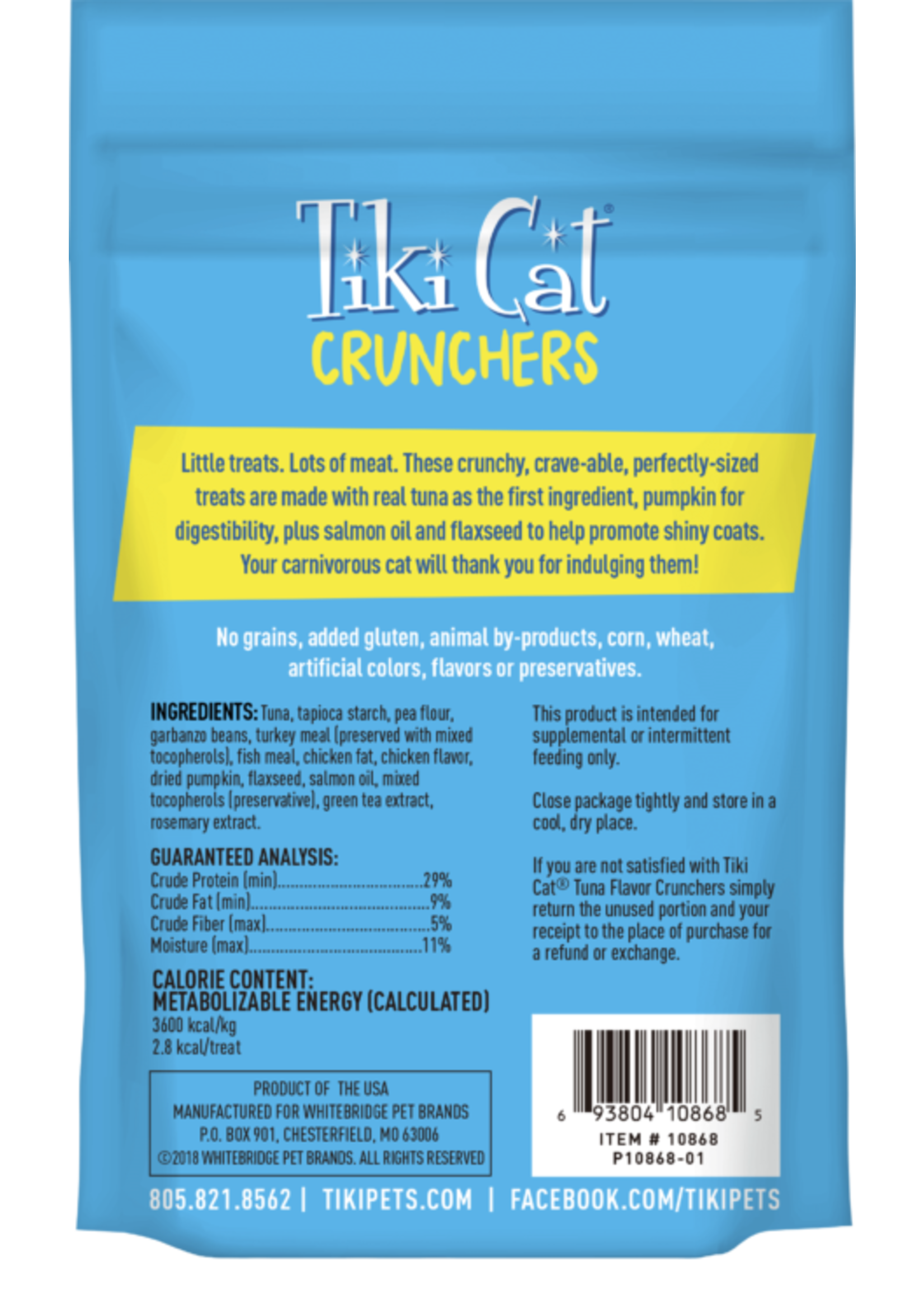 Tiki Cat Tiki Cat Crunchers Tuna Flavor Cat Treats