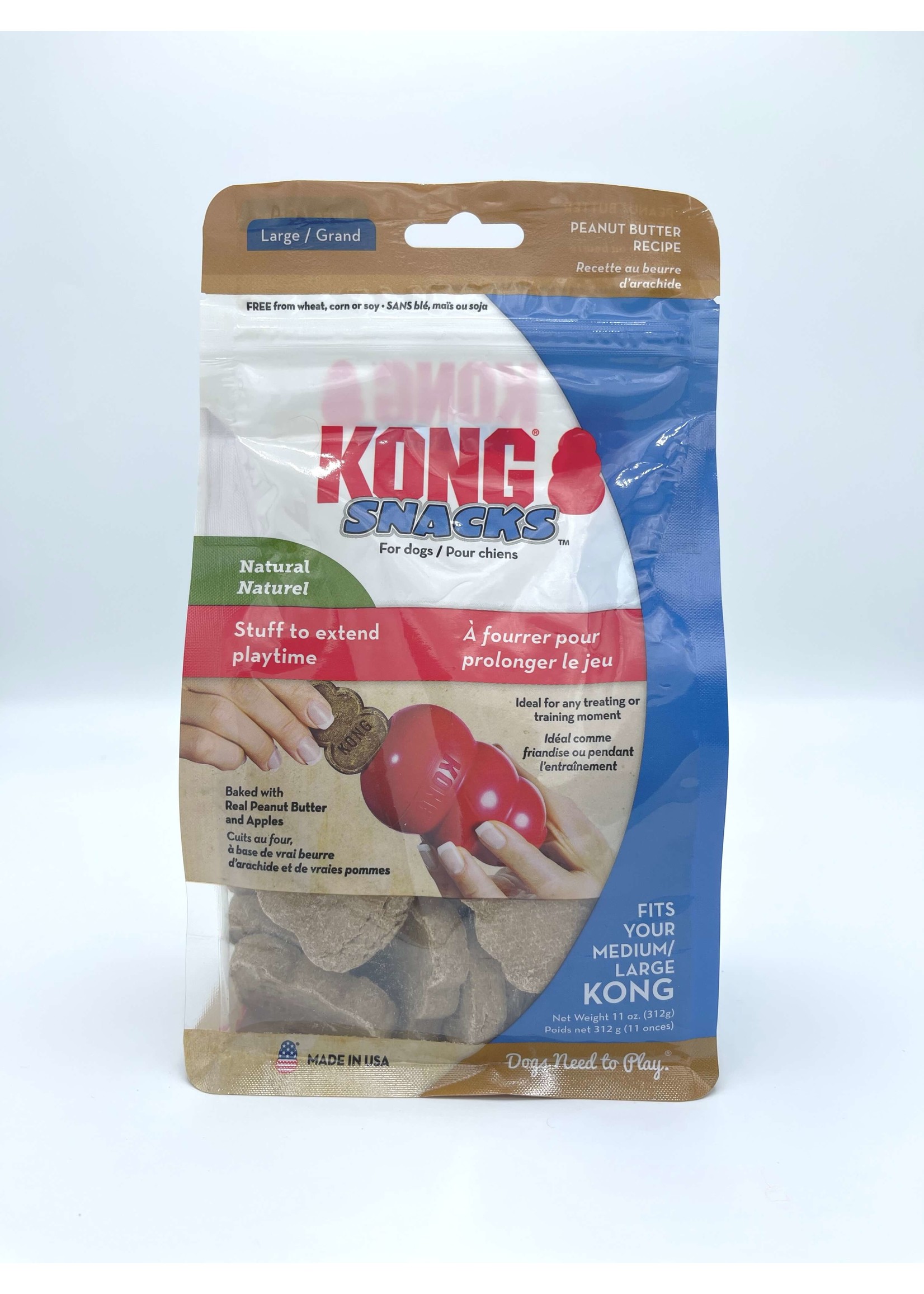 Kong Peanut Butter Baked Snack Treats for Dogs, Fits in Large