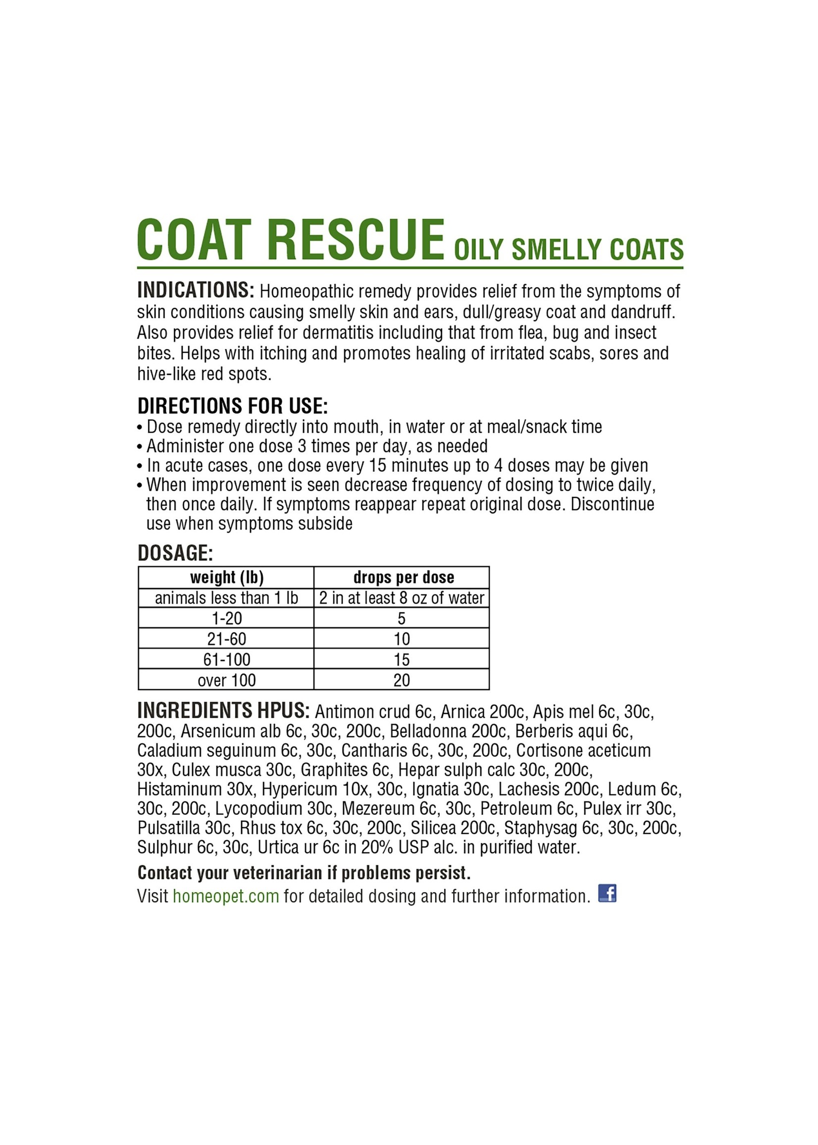 HomeoPet HomeoPet Coat Rescue