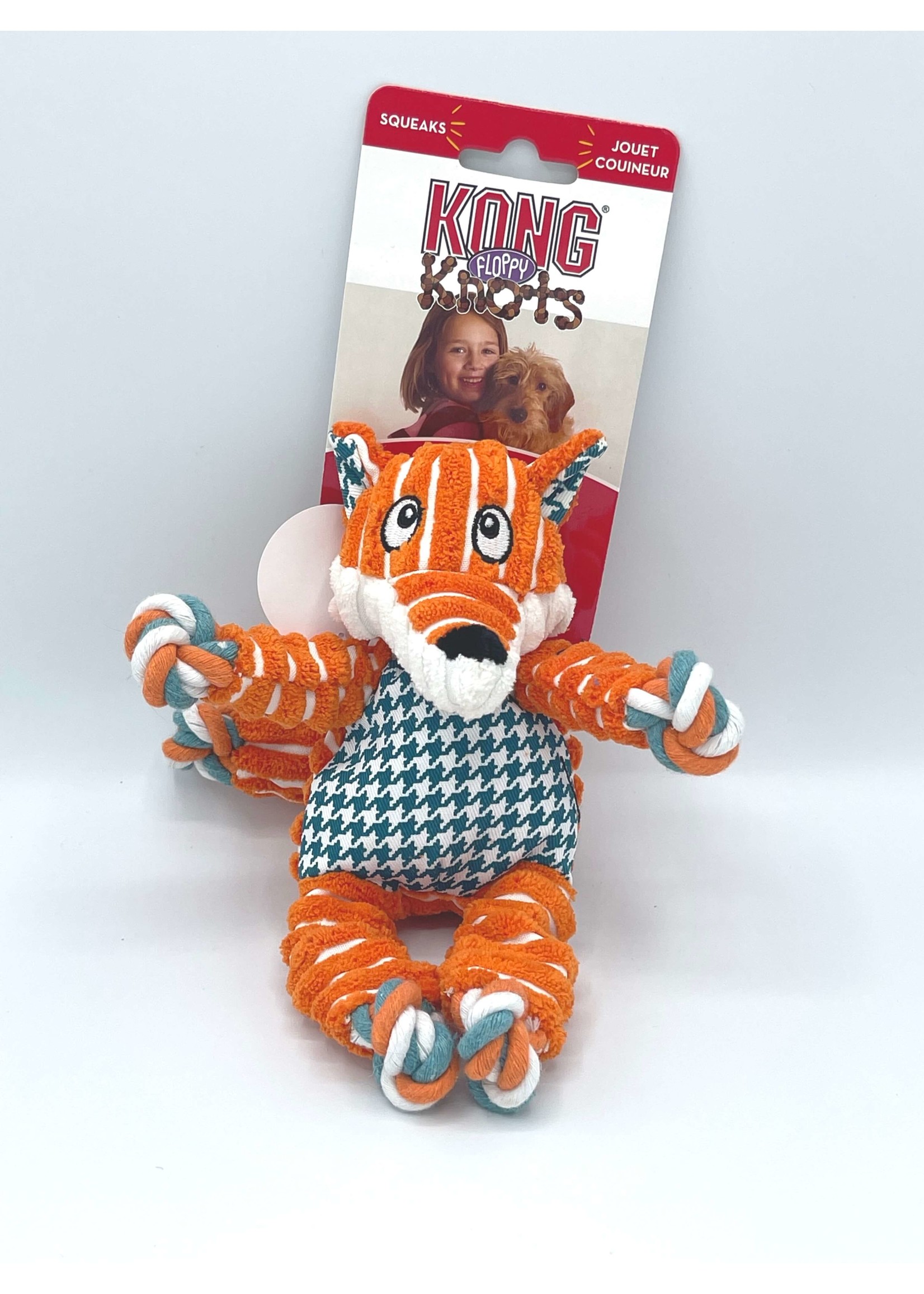 KONG Floppy Knots Dog Toy Medium/Large Fox