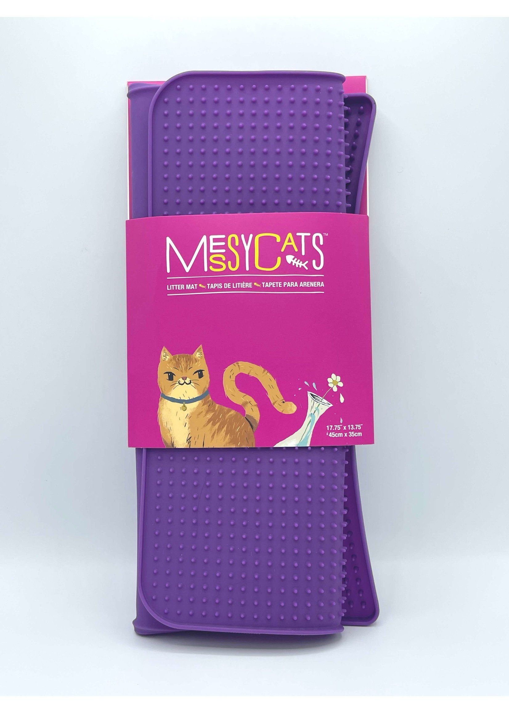 Messy Cats Silicone Litter Mat Grey