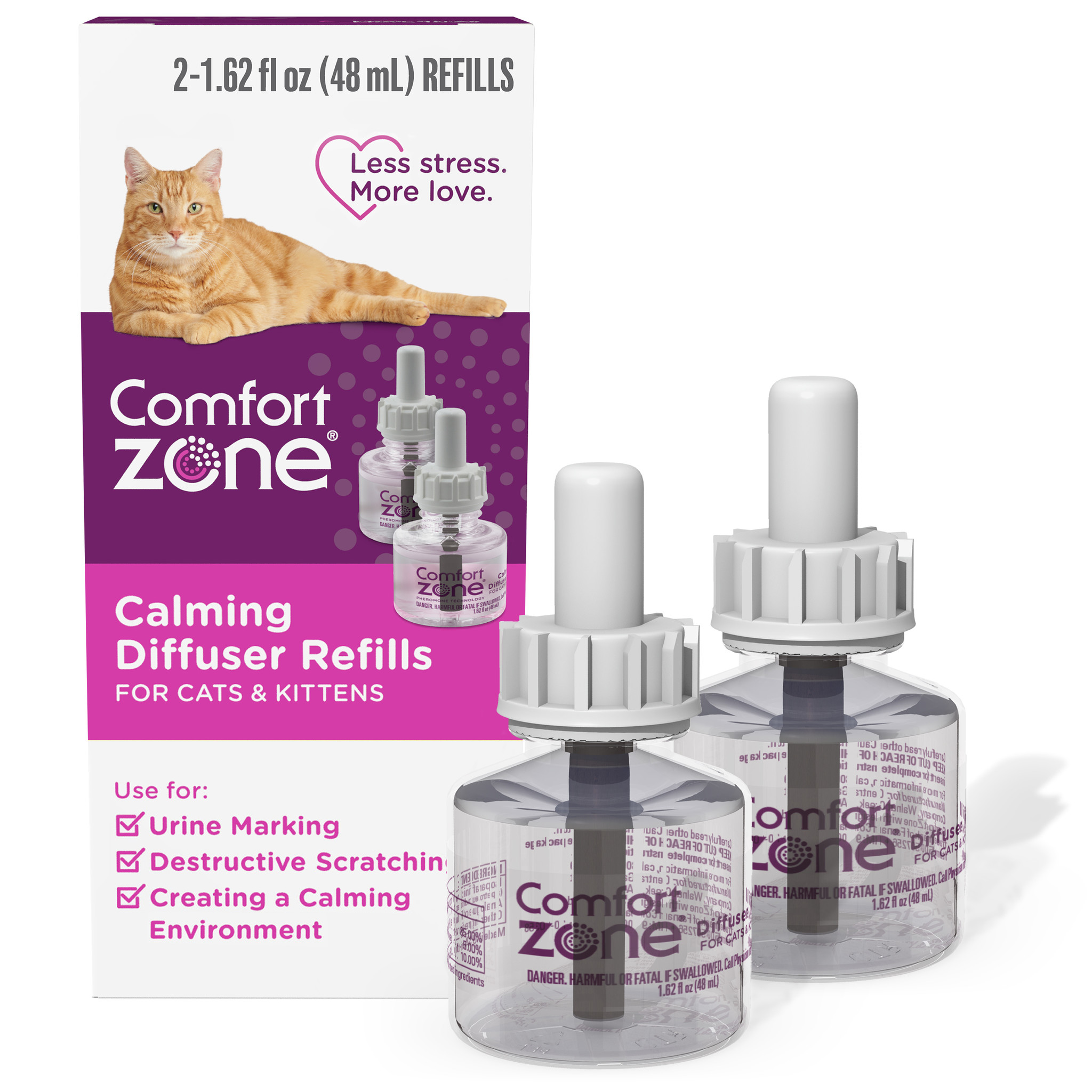 Comfort Zone Diffuser Refills, 2 Pack - Skilos, A Family Pet Store
