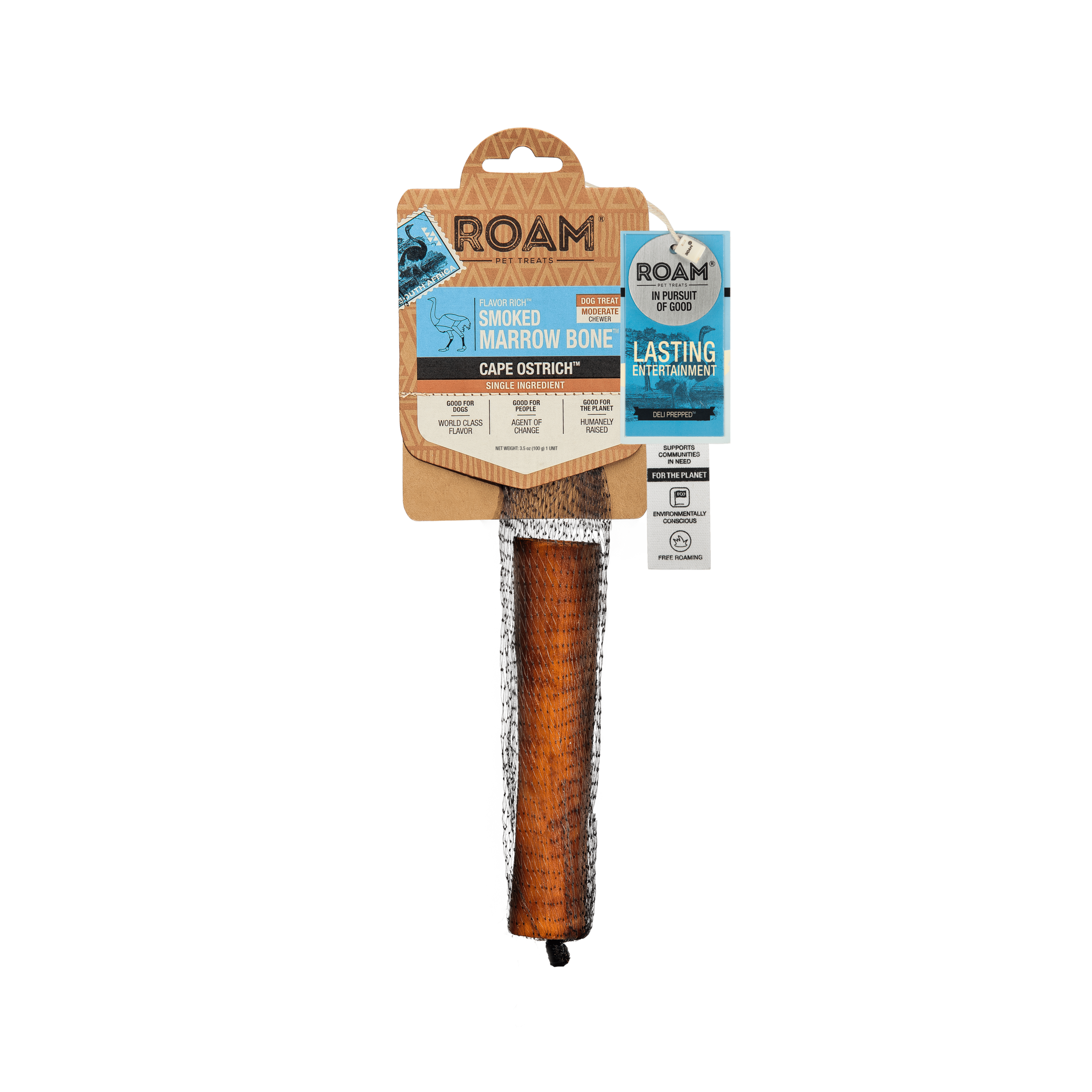ROAM Pets Large Smoked Marrow Ostrich Bone Skilos, A Family Pet Store