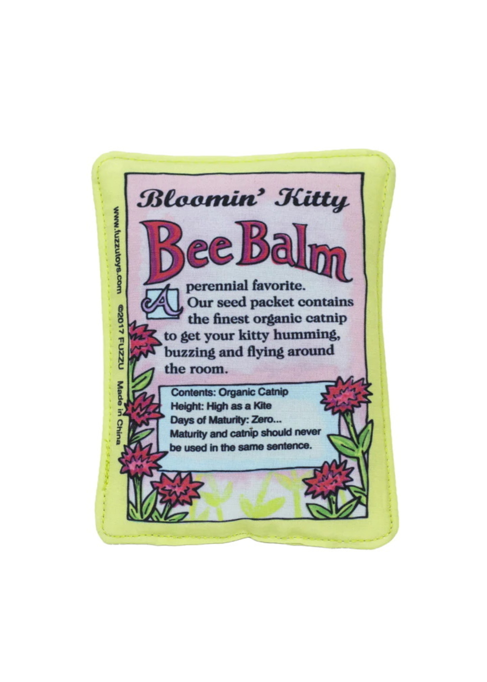 Fuzzu Bloomin Kitty Bee Balm Seed Packet Cat Toy