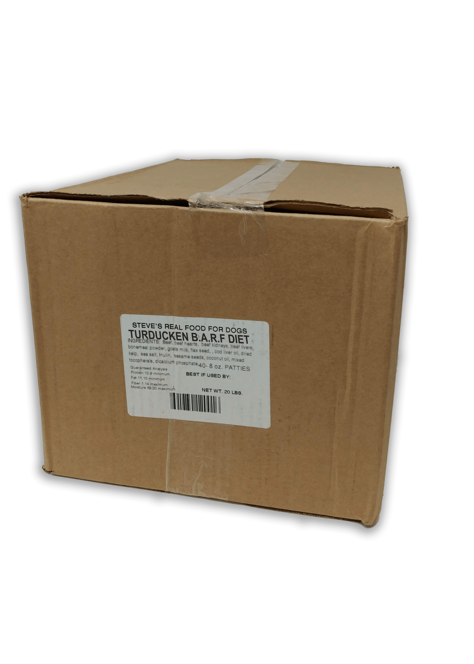 Steve's Real Food Steve's Real Food 20lb Frozen Turducken Patties (BARF)