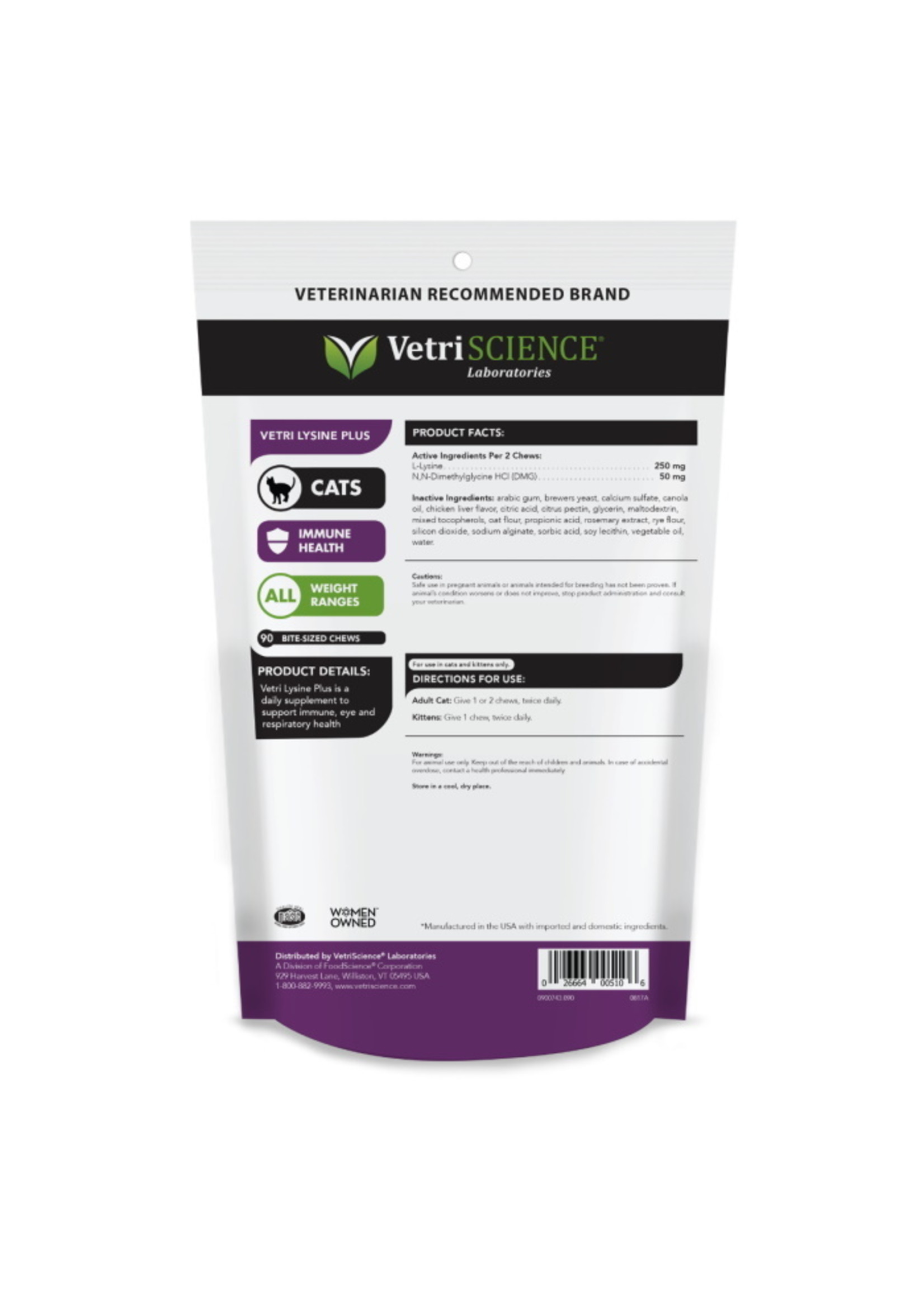 VetriScience Cat Vetri Lysine Plus 90ct