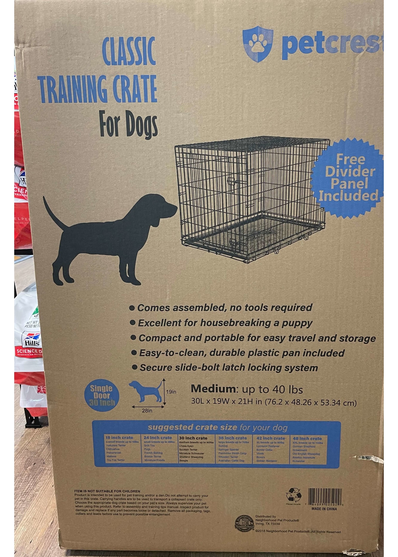 Petcrest Single Door Dog Crate