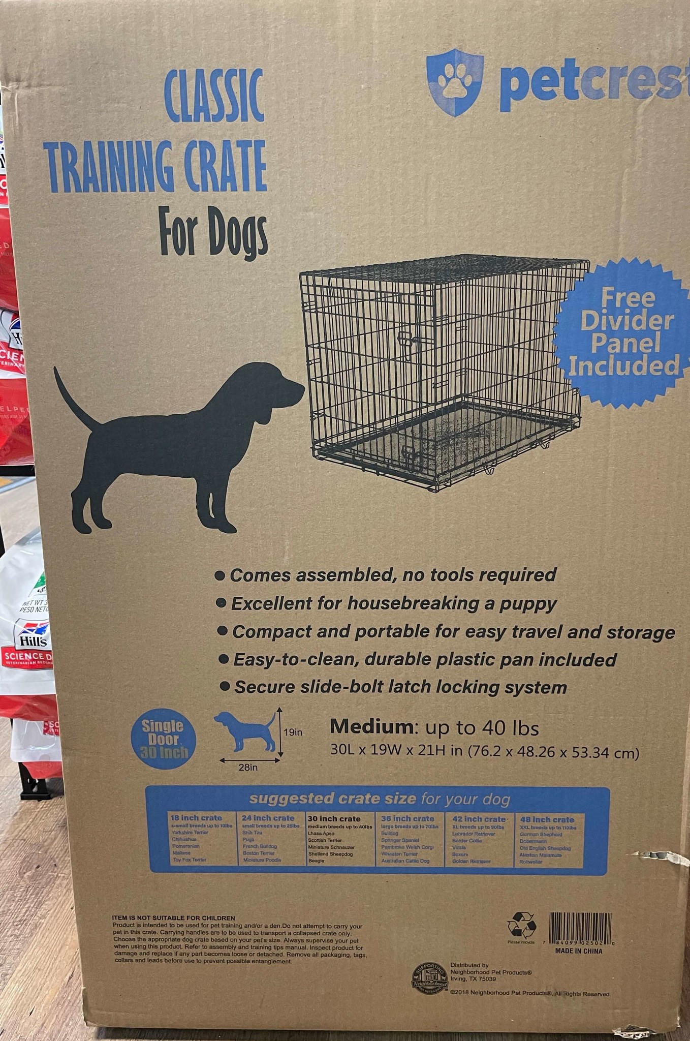 Petcrest Single Door Dog Crate Skilos, A Family Pet Store